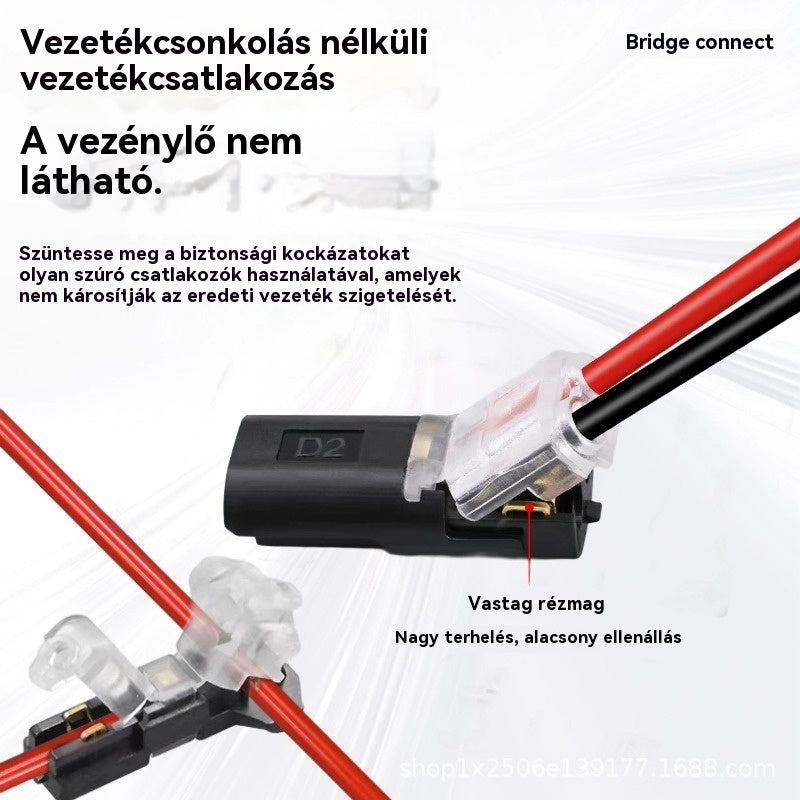 【50 tétel 7200 Ft-ért】Csupaszodásmentes csatlakozó, reteszelő csattal, biztonságos zárással és csúszásgátlóval ⚡️