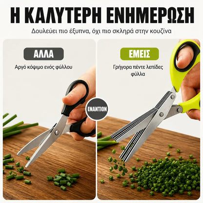 ✂️Πολυλειτουργικό ψαλίδι κουζίνας από ανοξείδωτο ατσάλι πέντε στρώσεων!