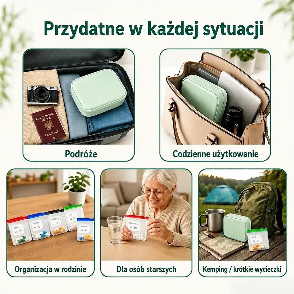 （Strona 14）💊 Wodoodporna torebka na leki – Przenośny organizer na leki i akcesoria, idealny na podróże, do domu i na co dzień