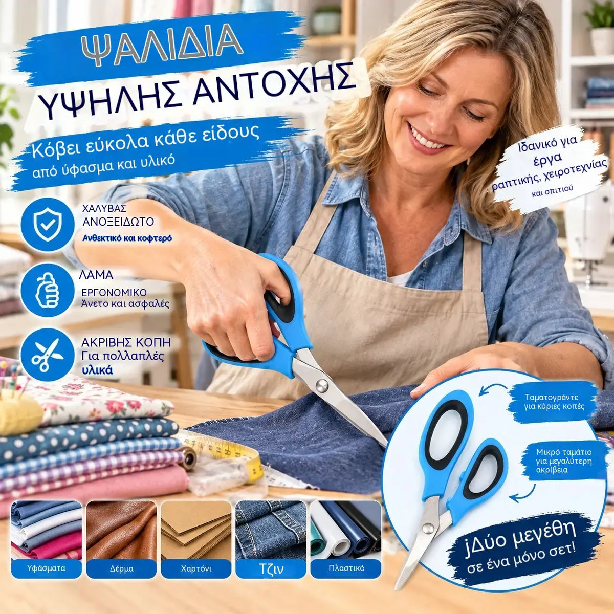 🔥Αγοράστε 1, πάρτε 1 δωρεάν✂️ Επαγγελματικά οδοντωτά ψαλίδια – Ακονισμένα οδοντωτά ψαλίδια υφάσματος
