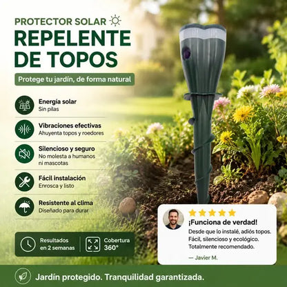 🔥Repelente de animales con energía solar🐾 Disuasor automático activado por movimiento – Protección impermeable para exteriores
