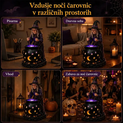 🧙‍♀️🎃 Halloweenski kip čarovnice v kotlu