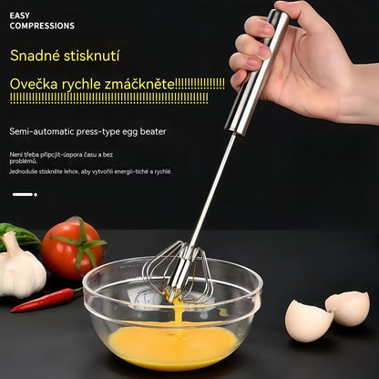 620 českých korun [3dílná sada] Poloautomatický šlehač vajec z nerezové oceli