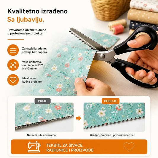 🔥2 komada 49 KM✂️ Profesionalne nazubljene makaze – Oštre nazubljene makaze