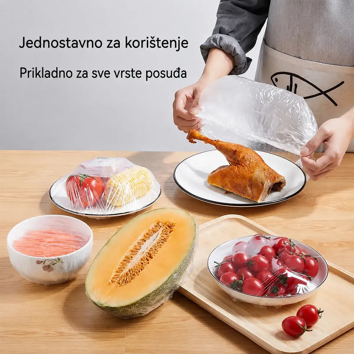 🔥🔥【500 komada po pakovanju】-- 48KM【Posljednja rasprodaja: 50% popusta】✨500 listova fleksibilne folije za hranu za višekratnu upotrebu