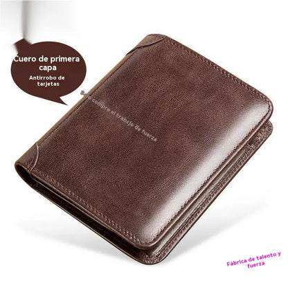 👔💳 1 kos 20 EUR ✅✨ Nova moška denarnica iz pravega usnja s protikradje