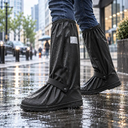 ☔ Υπέρτατη προστασία από τη βροχή! Ψηλά αδιάβροχα καλύμματα υποδημάτων (ύψος 40 cm)! Χοντρή αντιολισθητική σόλα · Ανθεκτικό PVC!