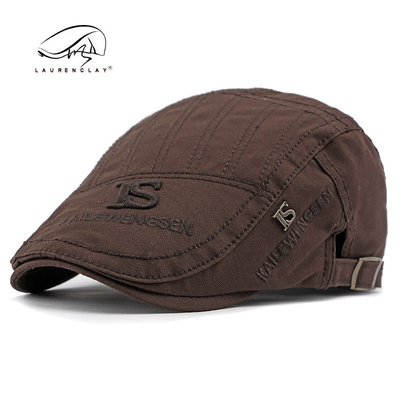 💥Gorra Plana de Algodón para Hombre [2026] - Boina Casual Ajustable y Transpirable