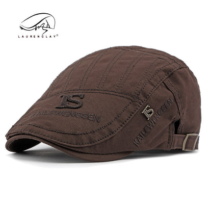 💥Gorra Plana de Algodón para Hombre [2026] - Boina Casual Ajustable y Transpirable