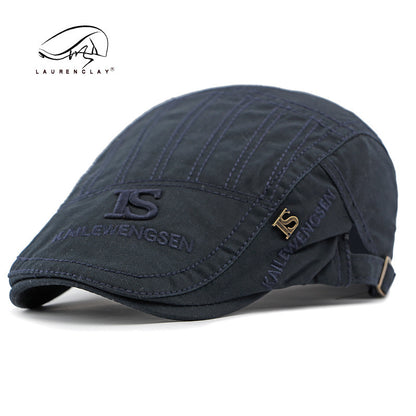 💥Gorra Plana de Algodón para Hombre [2026] - Boina Casual Ajustable y Transpirable