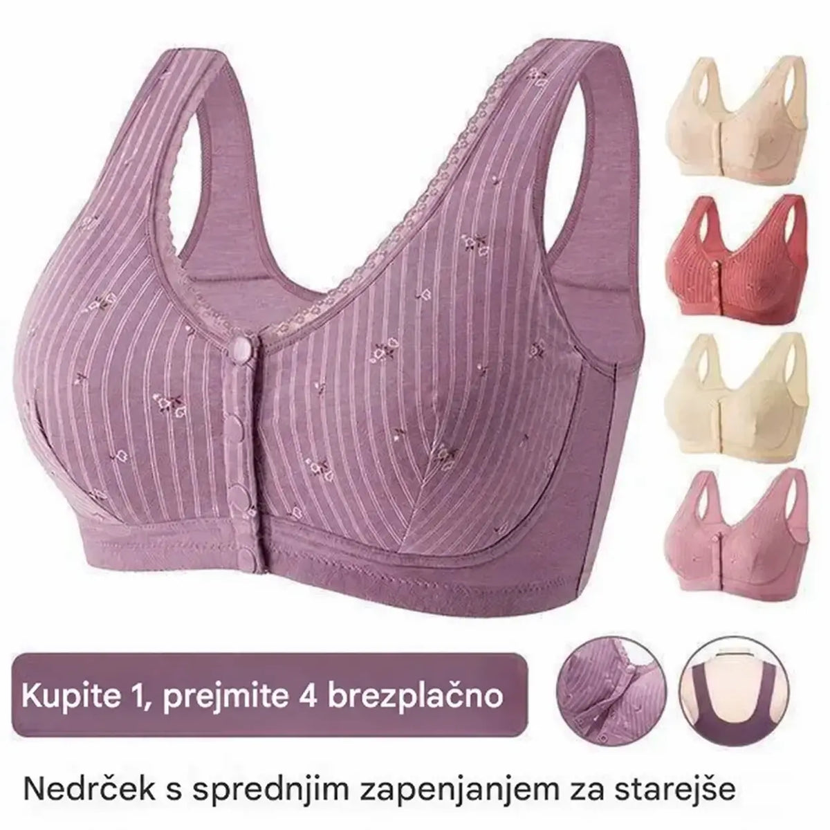 🔥[5 kosov — 49% popusta za zadnji dan]🔥 Tanko, zračno, brez žic, perilo brez sledi, plus velikost