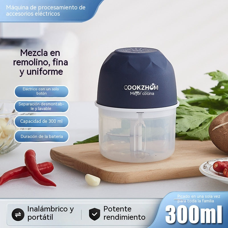【2 artículos por 28 euros】Picadora de alimentos eléctrica mini inalámbrica y eficiente
