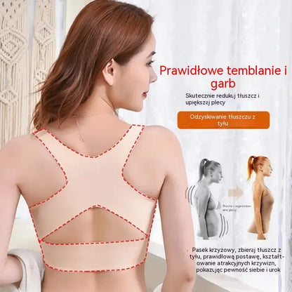 W promocji - 50% zniżki  Ten biustonosz ma wygodne zapięcie z przodu i skrzyżowane na plecach miseczki, koryguje postawę i jest bez fiszbin, zapewniając pełne wsparcie i wygodę.