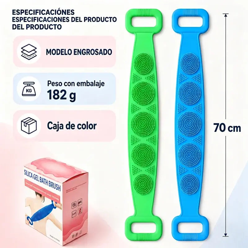 🔥Kupite 1, dobite 1 gratis🔥🛁 Dvostranska silikonska rokavica za kopel – ekstra dolga rokavica za enostavno čiščenje telesa