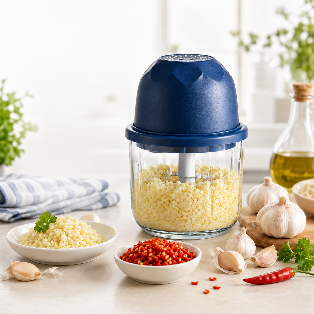 【2 artículos por 28 euros】Picadora de alimentos eléctrica mini inalámbrica y eficiente