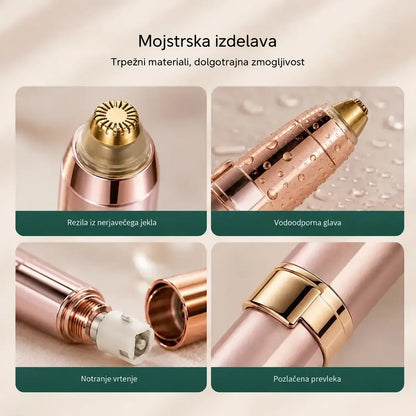【Kupite 1, dobite 1 brezplačno】 ✨ Natančno pero-trimer za obrvi – električni trimer za obrvi z LED lučjo za enostavno nego
