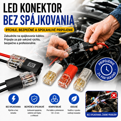 【50 položiek za 18 eur】Konektor kábla bez odizolovania, s uzamykateľnou prackou, bezpečným uzáverom a protišmykovou úpravou