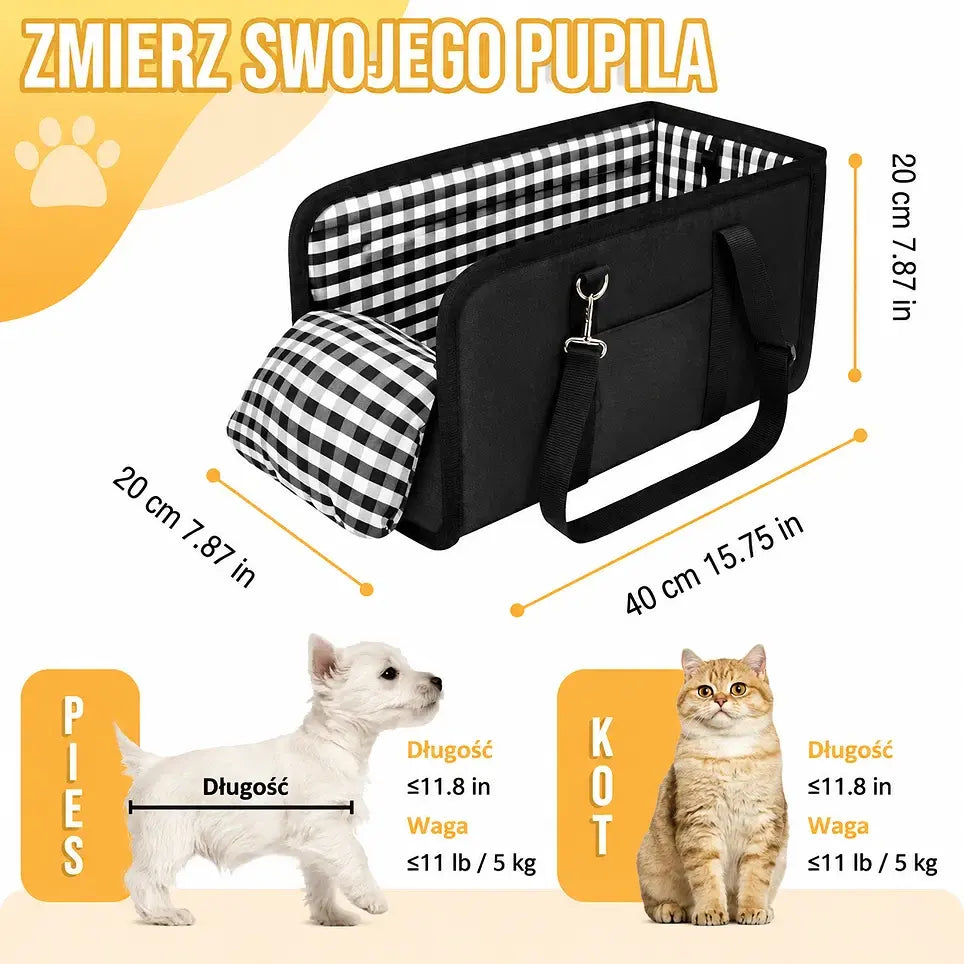 🐶 Skorzystaj z 50% zniżki już teraz! 🎁 Przenośny podwyższacz fotelika dla psa do samochodu, w zestawie pas bezpieczeństwa oraz wyściełany transporter dla zwierząt.