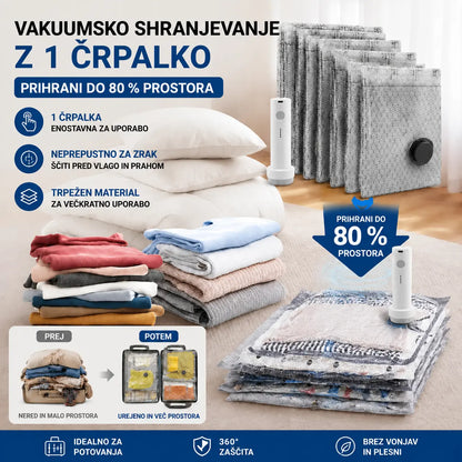 🎁 Zestaw bezprzewodowych kompresyjnych worków próżniowych do przechowywania