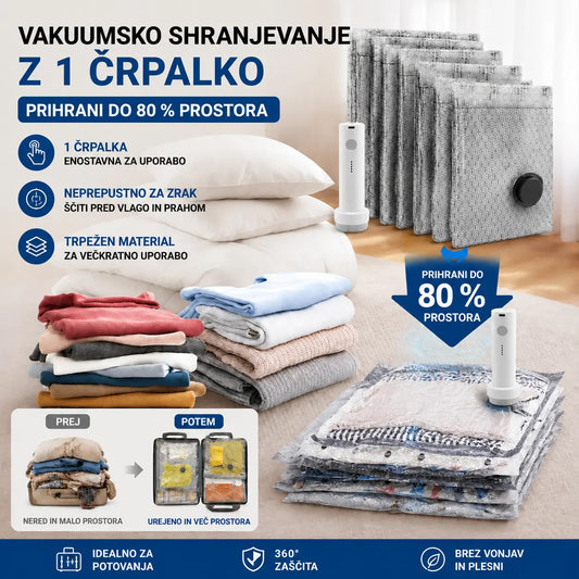 🎁 Zestaw bezprzewodowych kompresyjnych worków próżniowych do przechowywania