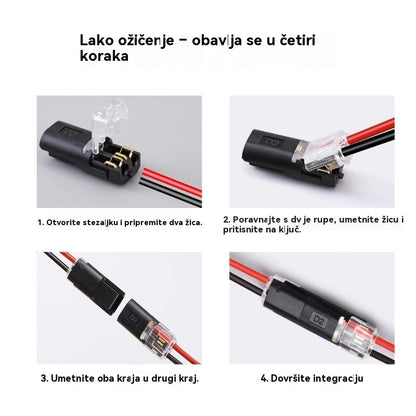 【50 artikala za 24 eura】Priključak za žicu bez skidanja izolacije, s kopčom za zaključavanje, sigurnim zatvaranjem i protukliznom površinom