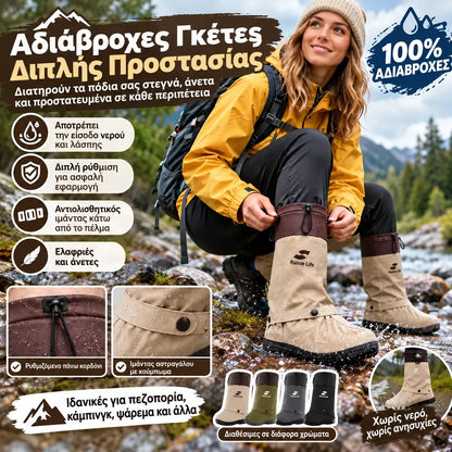 🔥🎁 Αδιάβροχα πτυσσόμενα καλύμματα παπουτσιών ψηλού λαιμού με αντιολισθητική διπλή ασφάλιση, ιδανικά για βρόχινες εξόδους.