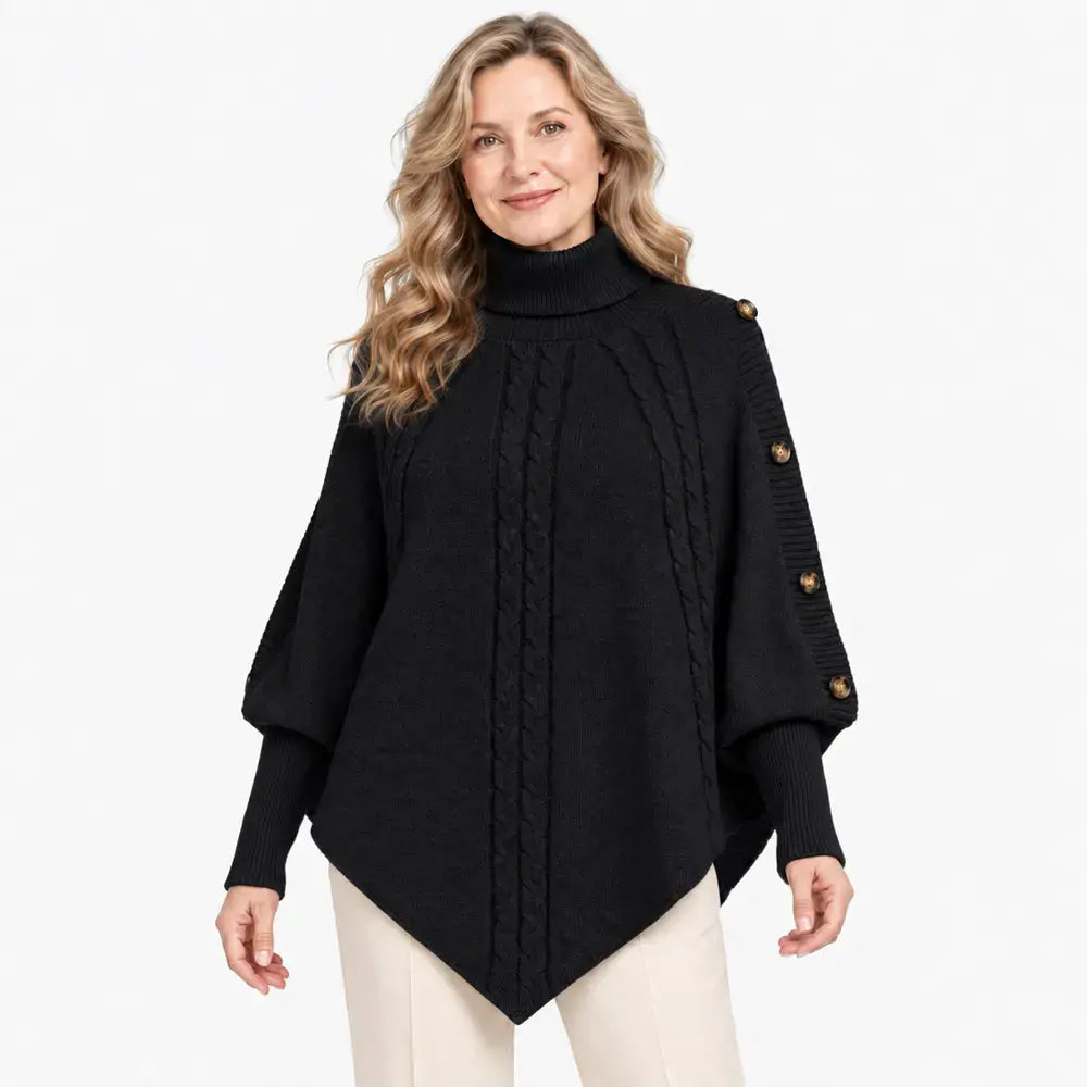 【S-3XL】Απόλυτο χιτ για τη σεζόν φθινόπωρο-χειμώνα! Αυτή η ζεστή πλεκτή κάπα σάς επιτρέπει να κρύψετε εύκολα τις ατέλειες της σιλουέτας. ✨