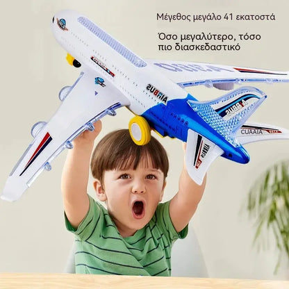 🥳🔥 Μισή τιμή! 📣✈️ Ηλεκτρικό αεροπλάνο σε κλίμακα, εξοπλισμένο με ρεαλιστικούς ήχους κινητήρα και διαλείποντα φώτα LED.