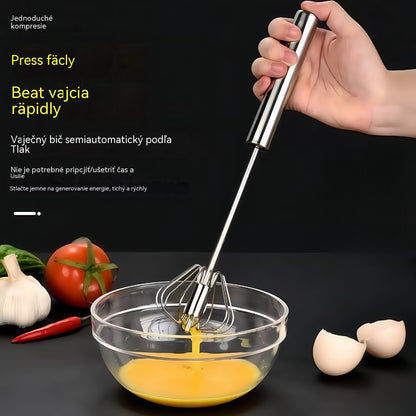 24 eur【sada 3 kusov】 Poloautomatický šľahač vajec z nehrdzavejúcej ocele