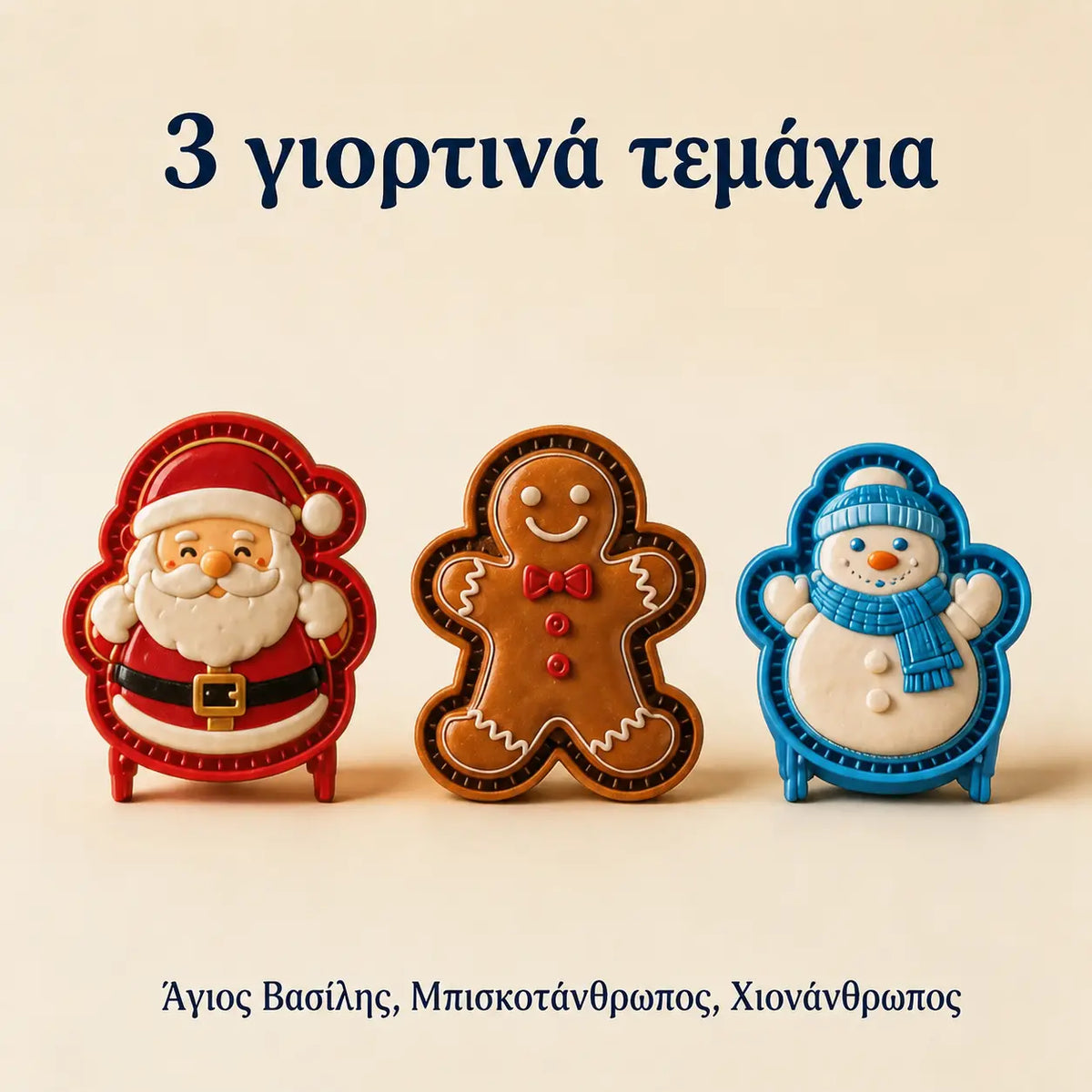 🥧🎄 Σετ μίνι φορμών για χριστουγεννιάτικα γλυκά με 9 σχέδια | Επαναχρησιμοποιούμενες ανάγλυφες φόρμες για να δημιουργείτε εύκολα όμορφα χριστουγεννιάτικα γλυκά σε διάφορα σχήματα. ⛄