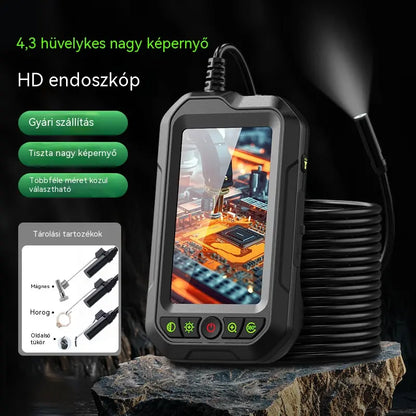 Korlátozott ideig tartó ajánlat: 50% kedvezmény!  Hordozható HD 1080p endoszkópkamera 4,3 hüvelykes kijelzővel – Vízálló (IP67), precíziós vizsgálat, hosszú üzemidejű akkumulátor ✨