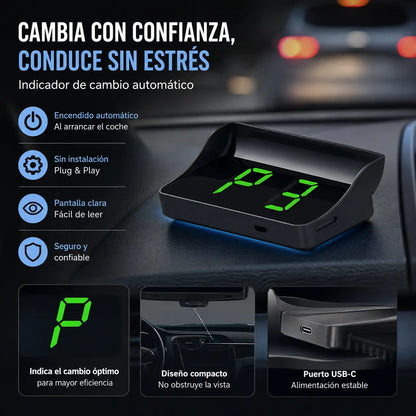 Pantalla HUD para coche｜Proyección HD GPS｜Velocidad en tiempo real y conducción más segura