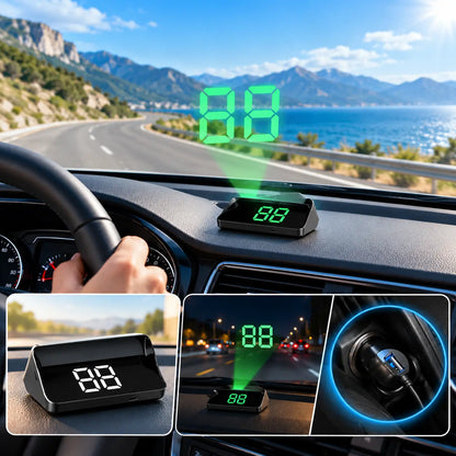 【Švajčiarska vojenská GPS navigácia „Ako sa vyhnúť pokute“】Nový GPS rýchlomer a otáčkomer s displejom HUD