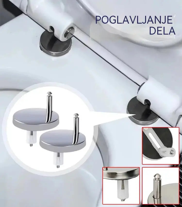 🚽【2 para, skupaj 4 kosi】 Univerzalni kopalniški dodatki ----💦✨Vijačne sponke za pritrditev straniščne deske.