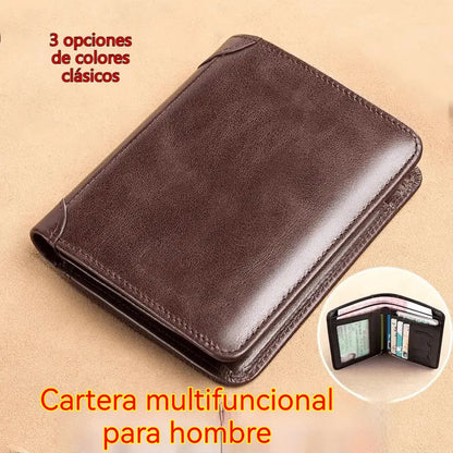 👔💳 1 kos 20 EUR ✅✨ Nova moška denarnica iz pravega usnja s protikradje