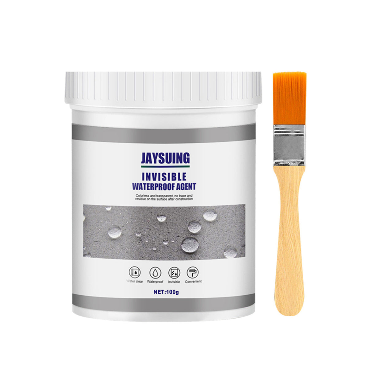 🔥【2 κουβάδες (100g*2=200g) + βούρτσα] 28 ευρώ】 Σούπερ αόρατο μέσο στεγανοποίησης και στεγανοποίησης διαρροών (δωρεάν πινέλα)