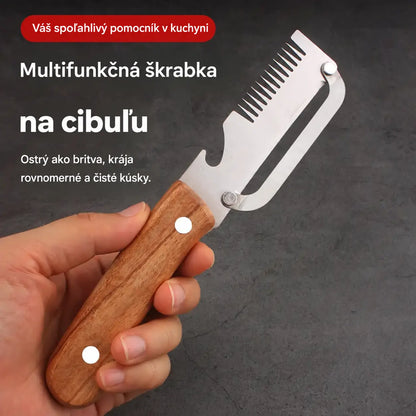 🔥Kúpte 1 kus a získajte 1 zadarmo (2 kusy)🧅🔪 Multifunkčná kuchynská škrabka 3 v 1: Šúpe, krája a otvára fľaše! 🔥