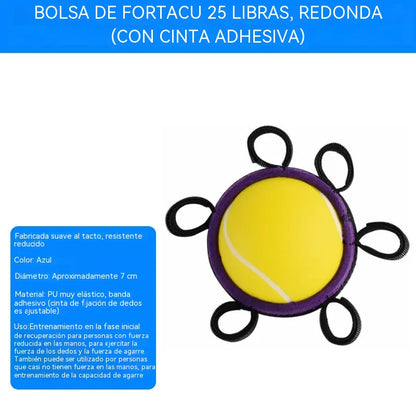 Pelota ortopédica para la recuperación de dedos y manos, con anillos de fijación, dispositivo de entrenamiento de fuerza y movilidad para personas mayores o con secuelas de un derrame cerebral.