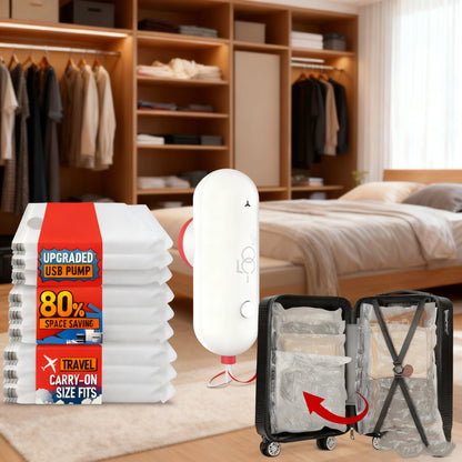 📦 50% popusta! 🔥 Električne vakuumske vrečke z USB, prihranite 80% prostora, ponovno uporabljive ✈️