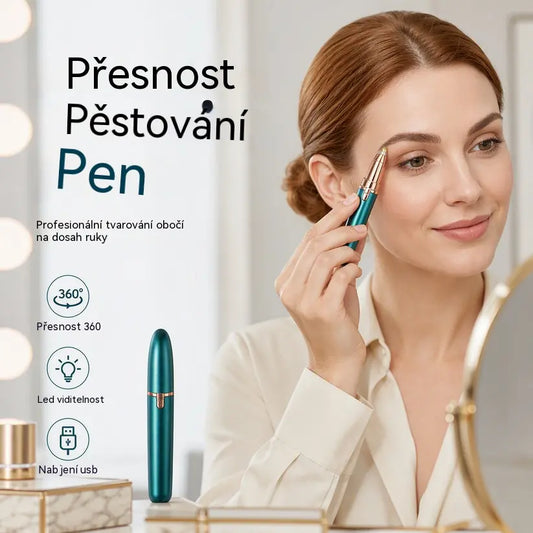 【Kúpte 1, získajte 1 zadarmo】✨ Precision Brow Trimmer Pen – Elektrický zastrihávač obočia s LED svetlom pre jednoduchú úpravu