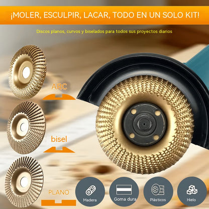 【3 piezas 24€】 Disco multifuncional para dar forma a la lijadora angular para madera