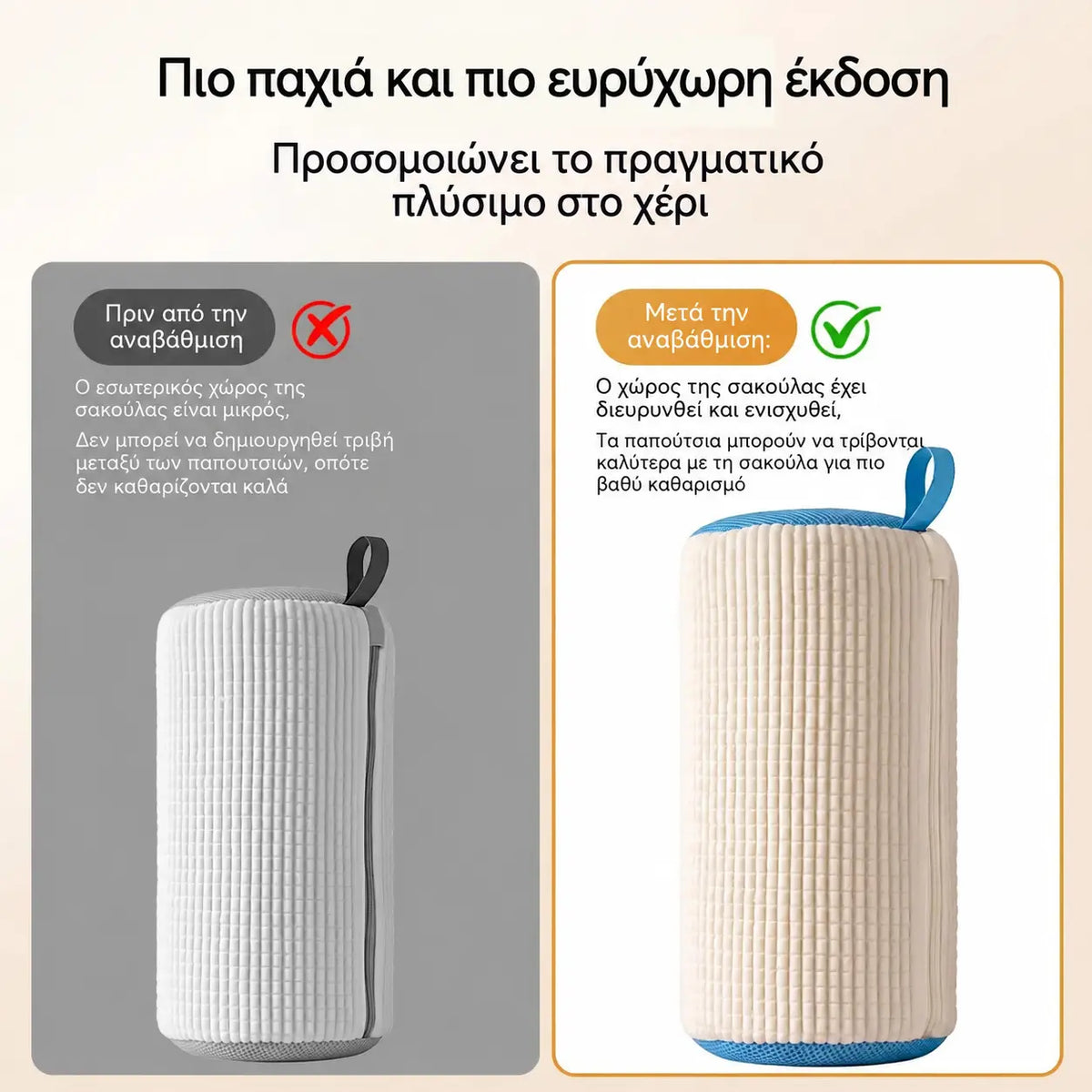 🔥💦👞 Βούρτσα παπουτσιών με απαλές και πυκνές τρίχες, ανθεκτική στην παραμόρφωση, και τσάντα για παπούτσια, κατάλληλα για τον καθαρισμό υποδημάτων.
