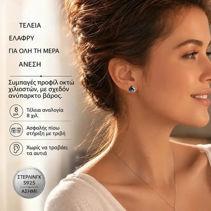 ✨1 ζευγάρι στρογγυλά σκουλαρίκια με καρφίτσα σε ασημί τόνο, με σχέδιο γοτθικού αναρριχητικού φυτού και μαύρο κυβικό ζιρκόνιο.