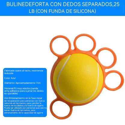 Pelota ortopédica para la recuperación de dedos y manos, con anillos de fijación, dispositivo de entrenamiento de fuerza y movilidad para personas mayores o con secuelas de un derrame cerebral.