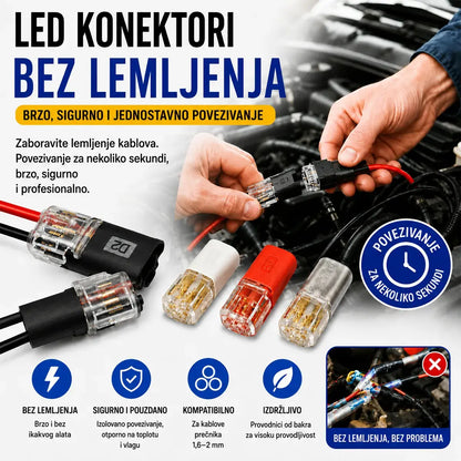 🥳 50% popusta!⏰ 【50 komada 43 KM】Konektor za kabl bez skidanja izolacije, sa stezaljkom, sigurnim zatvaranjem i protukliznim premazom ⚡️