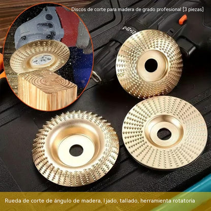 【3 piezas 24€】 Disco multifuncional para dar forma a la lijadora angular para madera