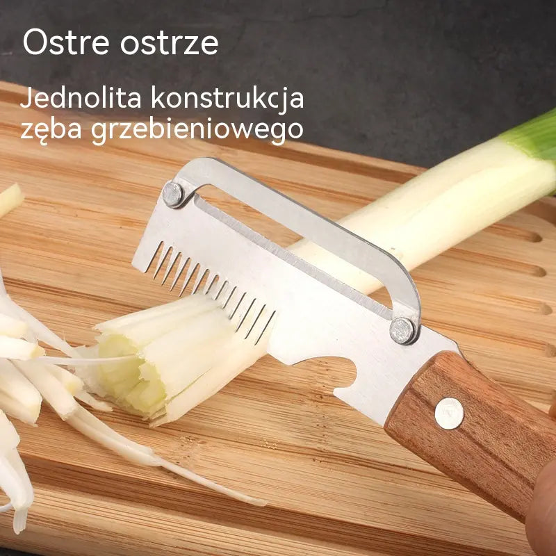 Kup 1, a 1 dostaniesz gratis (2 produkty)  Wielofunkcyjny obierak kuchenny 3 w 1: obiera, kroi i otwiera butelki!