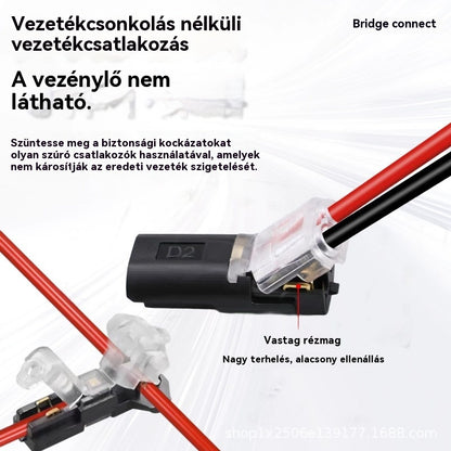 【50 tétel 7200 Ft-ért】Csupaszodásmentes csatlakozó, reteszelő csattal, biztonságos zárással és csúszásgátlóval ⚡️