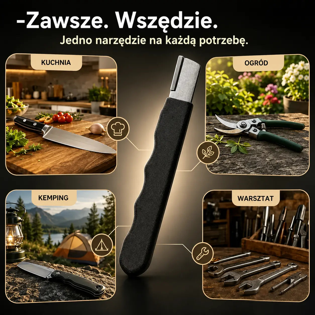 🏆 Kup 2, otrzymaj 2 gratis! (Razem 4 sztuki) 🔪 Przenośna ostrzałka do noży i nożyczek – przywraca ostrość w zaledwie kilka sekund ✨