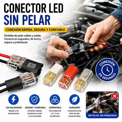【50 artículos por 21 euros】Conector de doble cable con hebilla de bloqueo, cierre de seguridad, antideslizante